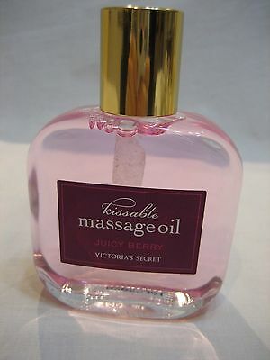 New ~ Victoria's Secret Kissable Massage Oil ~ Juicy Berry ~ 3.4 fl oz