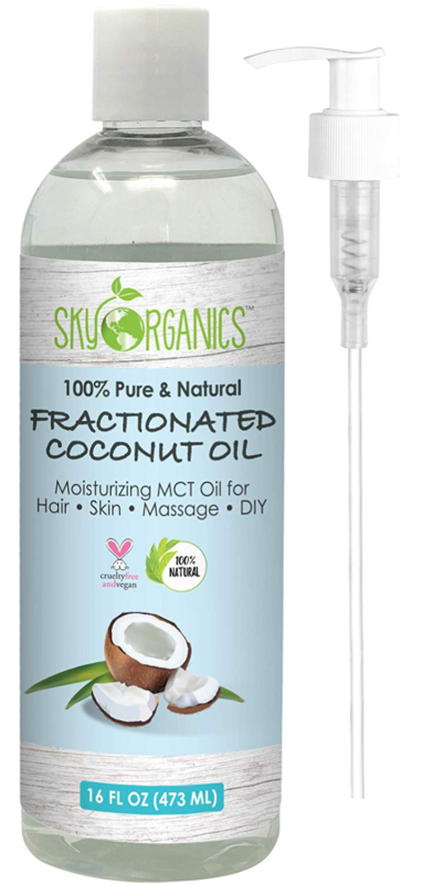 Fractionated Coconut Oil by Sky Organics 16oz- 100% Pure MCT (Cocos Nucifera) wi