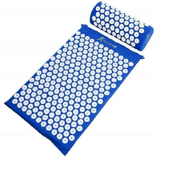 Prosource Fit Acupressure Mat Pillow Set for Back Neck Pain Relief and sorness