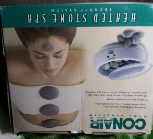 New Conair HR10 Body Benefits Heated Stone Spa Therapy System Open Box