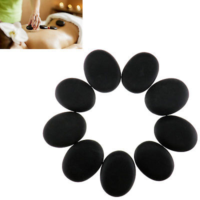 9pcs Massage Master Hot Stone Toe Spa Massage Basalt Rock Asst Relaxing Black