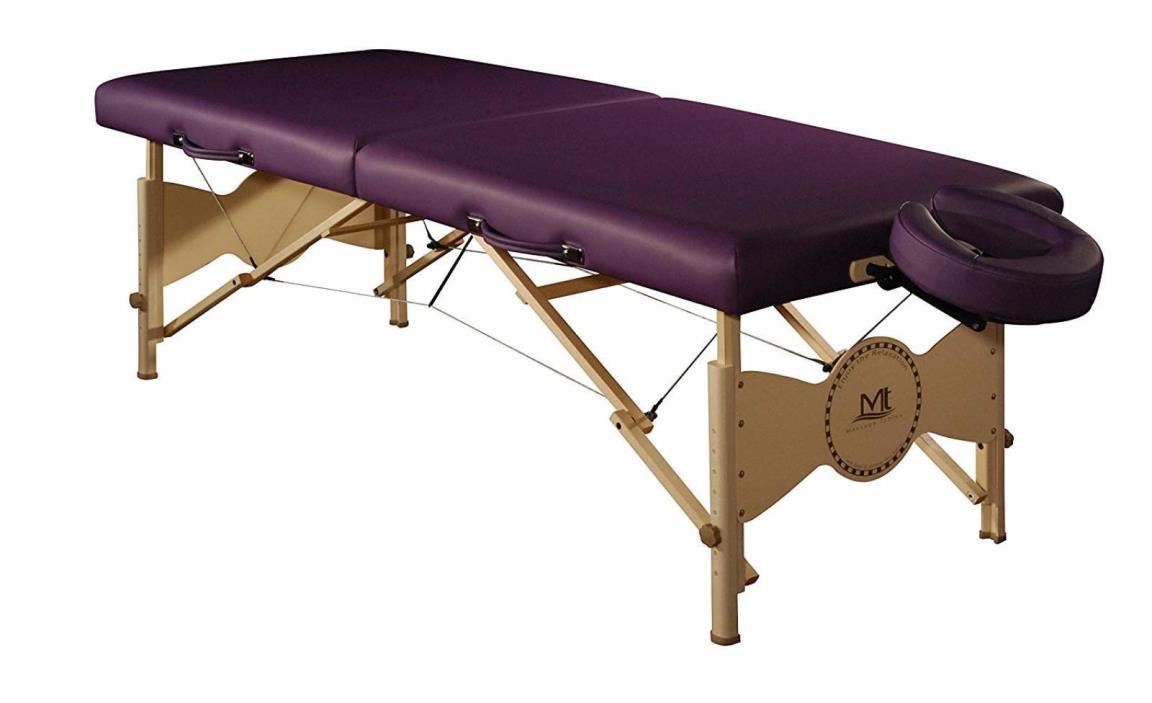 Mt Midas Portable Massage Table Package Folding Purple Mat Oil & Water Resistant
