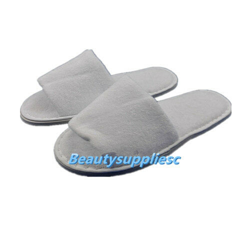 6 pairs Cotton Terry Spa Hotel Slippers Open Toe