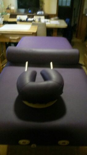 Mint condition ..Purple Oakworks Portable Massage Table and Attachments