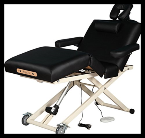 Sierracomfort Adjustable 4 Section Electric Lift Massage Table BLACK All