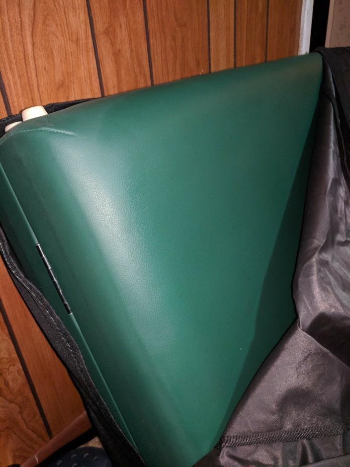 Portable Massage Table in Soothing Green w/ Black Travel Case EUC!