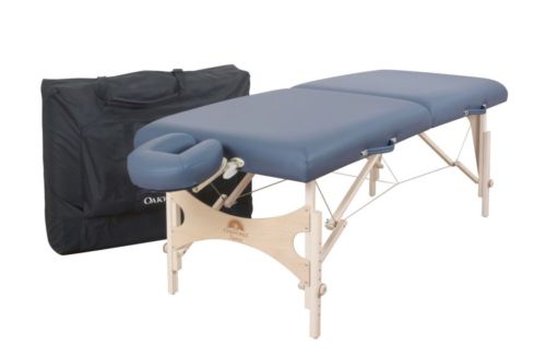 Oakworks XL Massage Table With Face Cradle Bolster And Carrying Case
