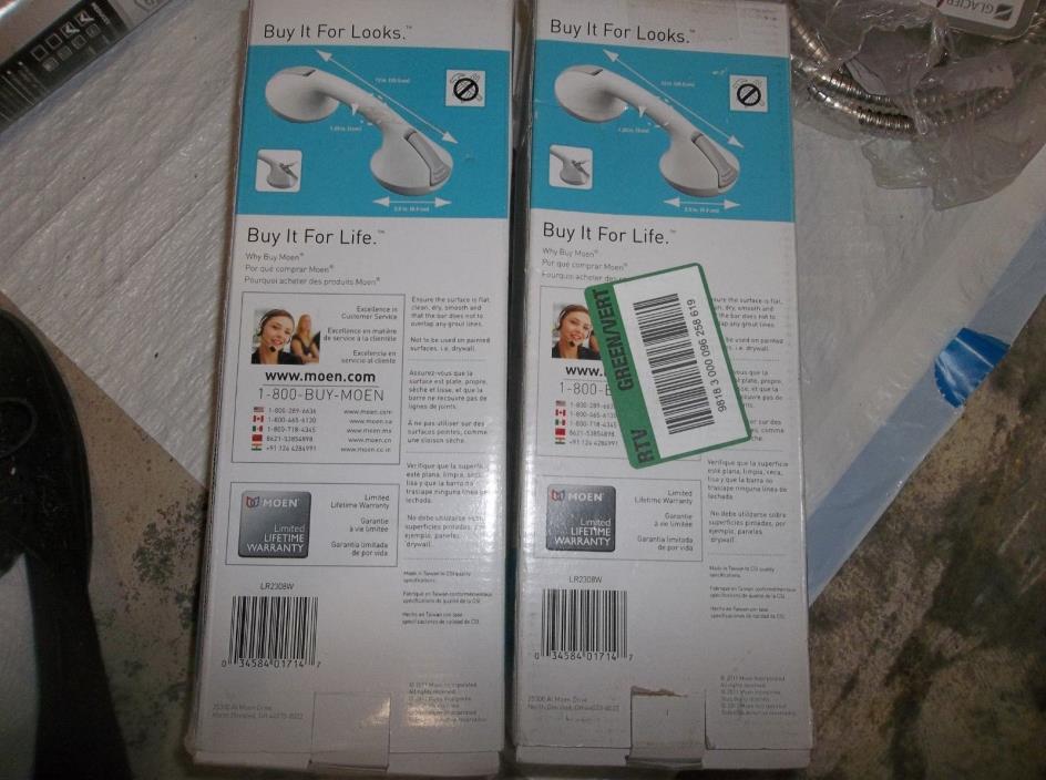 ONE PAIR USED MOEN HOME CARE LR2308W GLACIER 12