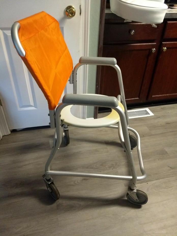 Invacare Medical Lightweight Portable Shower Toliet Chair w/ Casters, new materi
