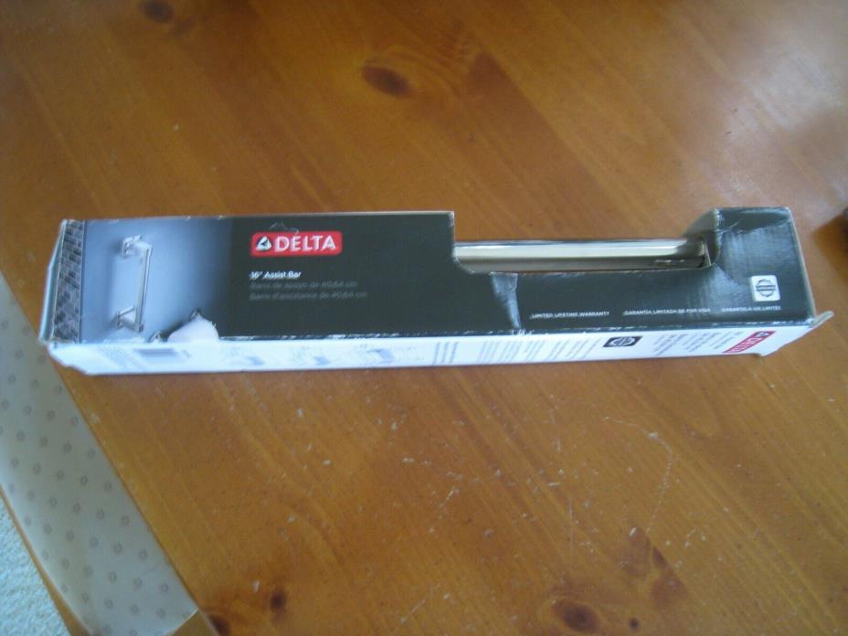 Brand New Delta 16 inch Assist Bar Polished Chrome w/ Hardware