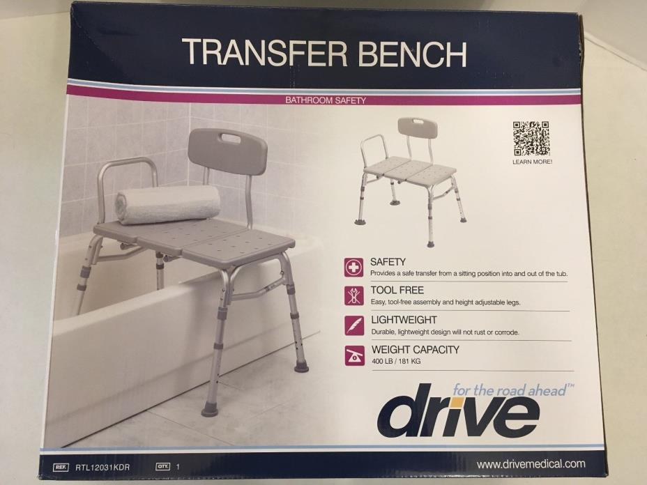 Drive Medical Three Piece Transfer Bench RTL12031KDR Bench