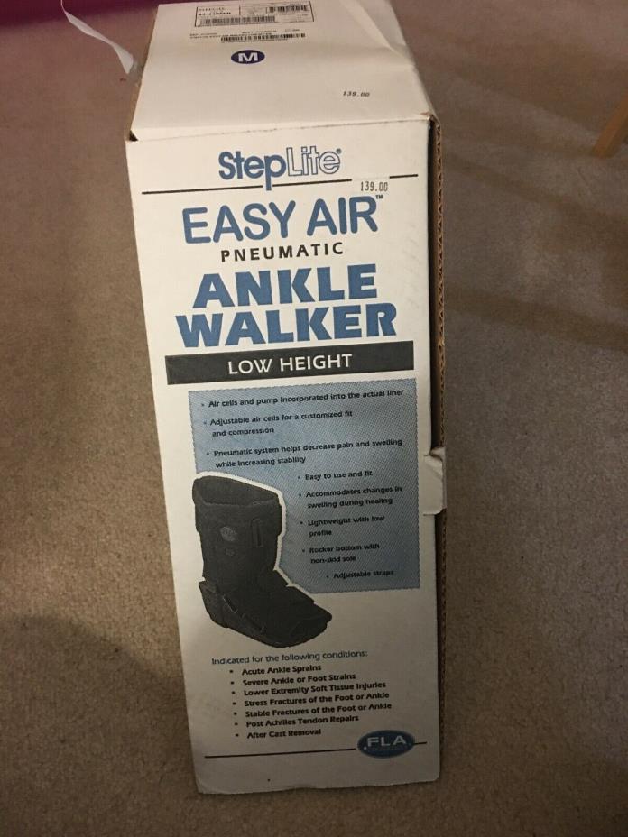NEW IN BOX Step Lite Easy Air Pneumatic Ankle Walker FLA Low Height Size M