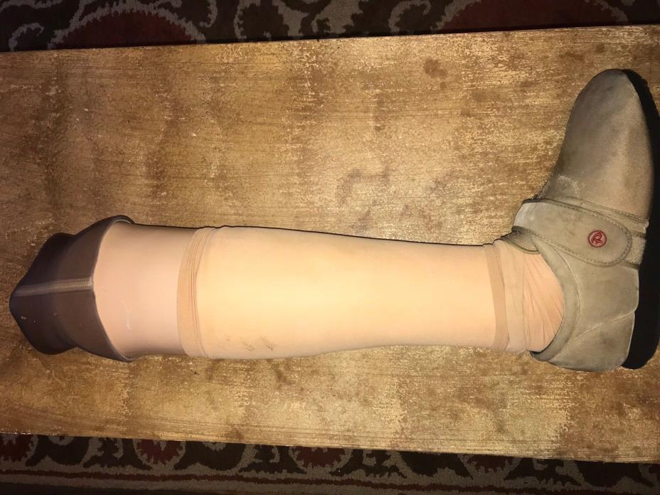 Prosthetic Right Leg Below the Knee Socks Pins and Boot