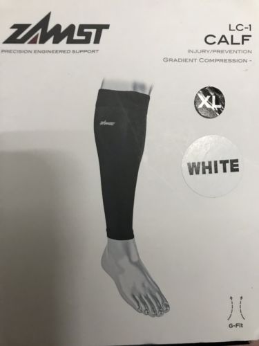 Zamst LC-1 Long Compression Sleeves Calf Pair XL-White