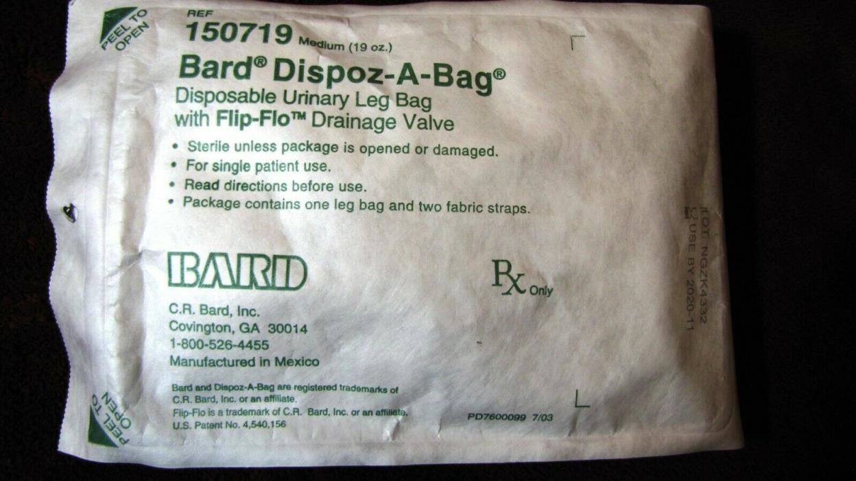 Bard Dispoz-A-Bag - medium - Disposable Urinary Leg Ba