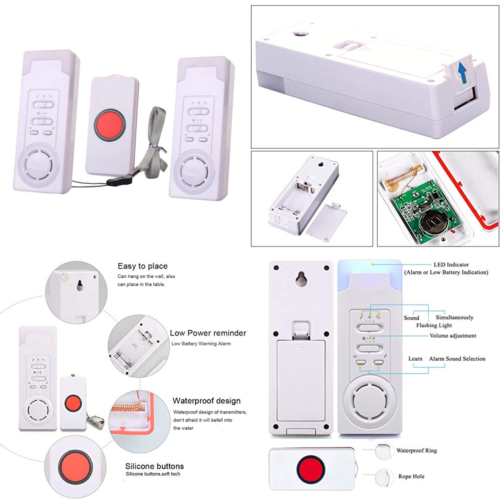 2 In 1 Smart Caregiver Wireless Personal Pager System Emergency Care Alarm Call