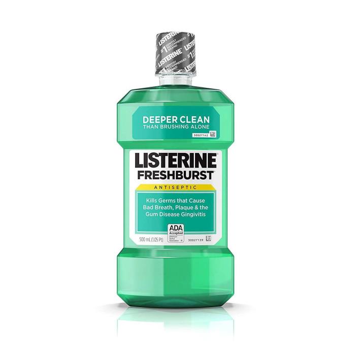 Listerine Freshburst Antiseptic Mouthwash with Germ-Killing Oral Care Formula