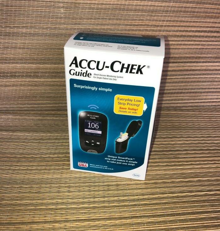 Accuc-Chek Guide Single Patient Blood Glucose Monitoring System 10 Strips New