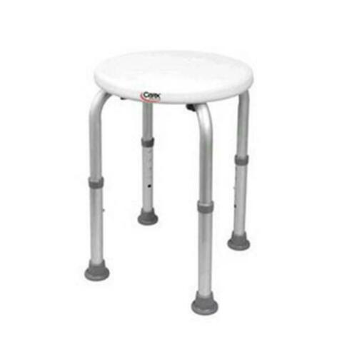NEW CAREX 6V23zs1 1 CA/2 EA Adjustable Round Shower Stool For Narrow Tubs