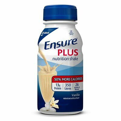 Ensure Plus Nutrition Shake, Vanilla, 8 ounces, 24 count