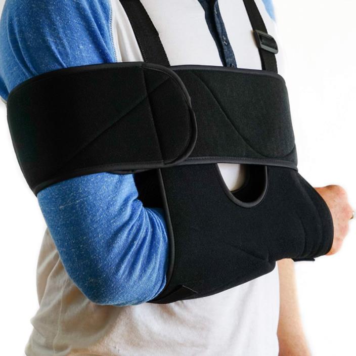 Medical Arm Sling Shoulder Brace | Best Fully Adjustable Rotator Cuff and Elbow
