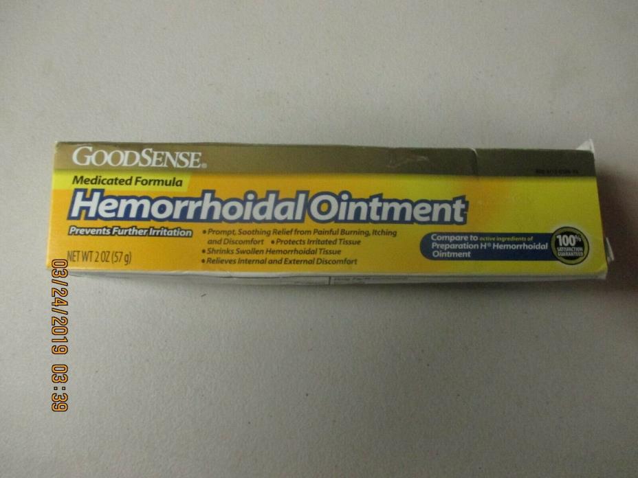 GoodSense Hemorrhoidal Ointment, 2 oz. cream exp. date 4-2020 all new