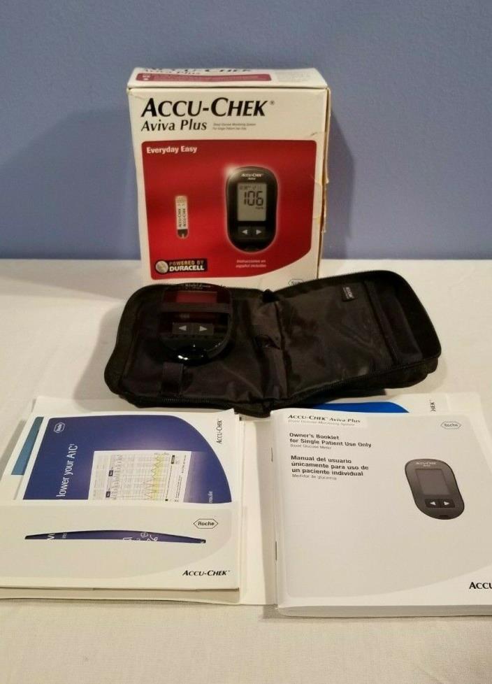 Accu-Chek Aviva Plus Blood Glucose Monitoring System with Case in Box, no strips