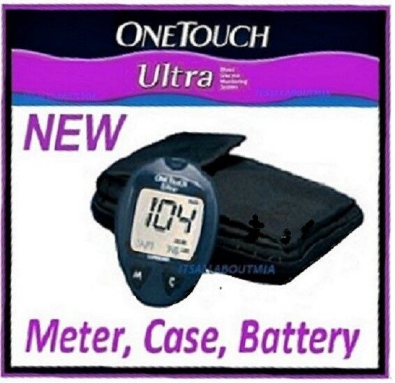 NEW OneTouch ULTRA Glucose Meter Monitor, Carrying Case + New Battery, LIFESCAN