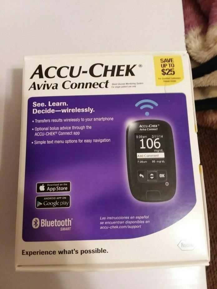 Accu-Chek Aviva Connect Meter Blood Glucose Monitoring System Factory Sealed2019