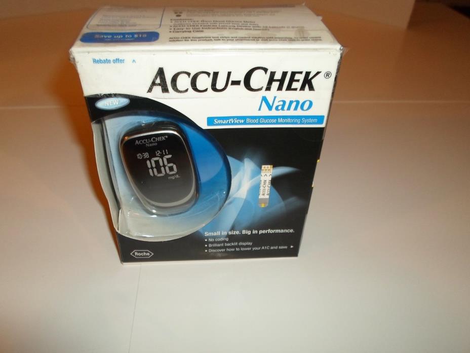 ACCU-CHECK NANO Blood Glucose Meter Kit w/Case new  in box