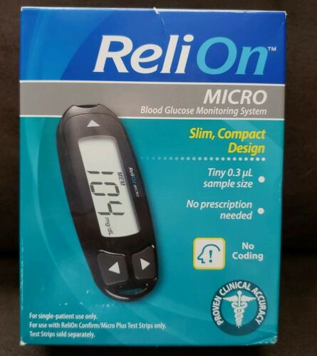 ReliOn Micro Blood Glucose Monitoring System, Meter and Lancing Device Brand New