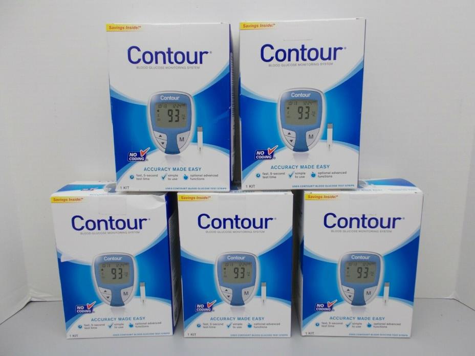 LOT OF 5 Ascensia Contour Blood Glucose Monitoring System Diabetes Meters