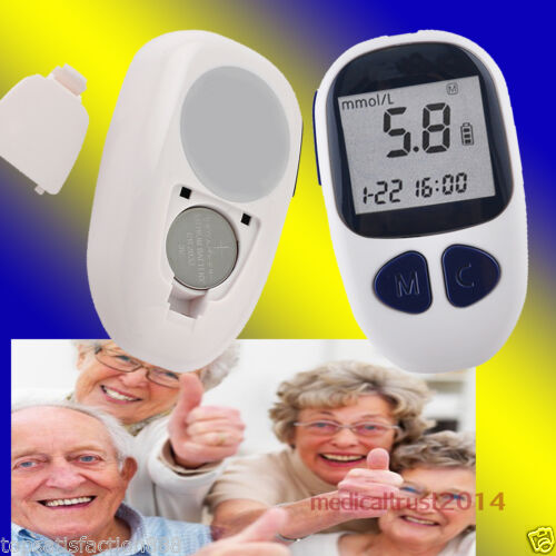 Electronic Handheld Blood Glucose Diabetes Test Meter Monitor 50 lancets Care