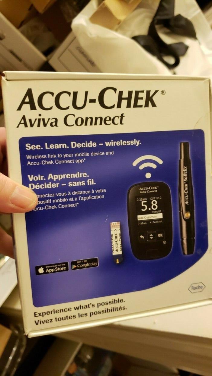 Accu-Chek Aviva Connect Blood Glucose Monitoring System- EXP:04/19/2020 NEW