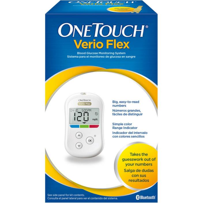 OneTouch Verio Flex Blood Glucose Monitoring System w/ lansing & lancets