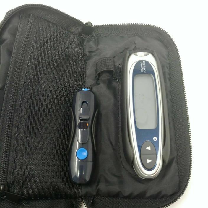 One Touch Ultra Mini Blood Glucose Monitor and case - Excellent Mint Condition