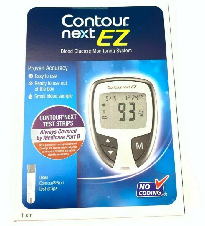 Contour Next EZ Sugar Monitoring Test Diabetic Set Blood Glucose Starter Kit 1ct