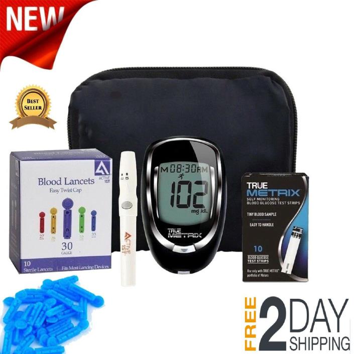 Glucometer Blood Glucose Starter Kit Sugar Monitoring Test Diabetes Diabetic