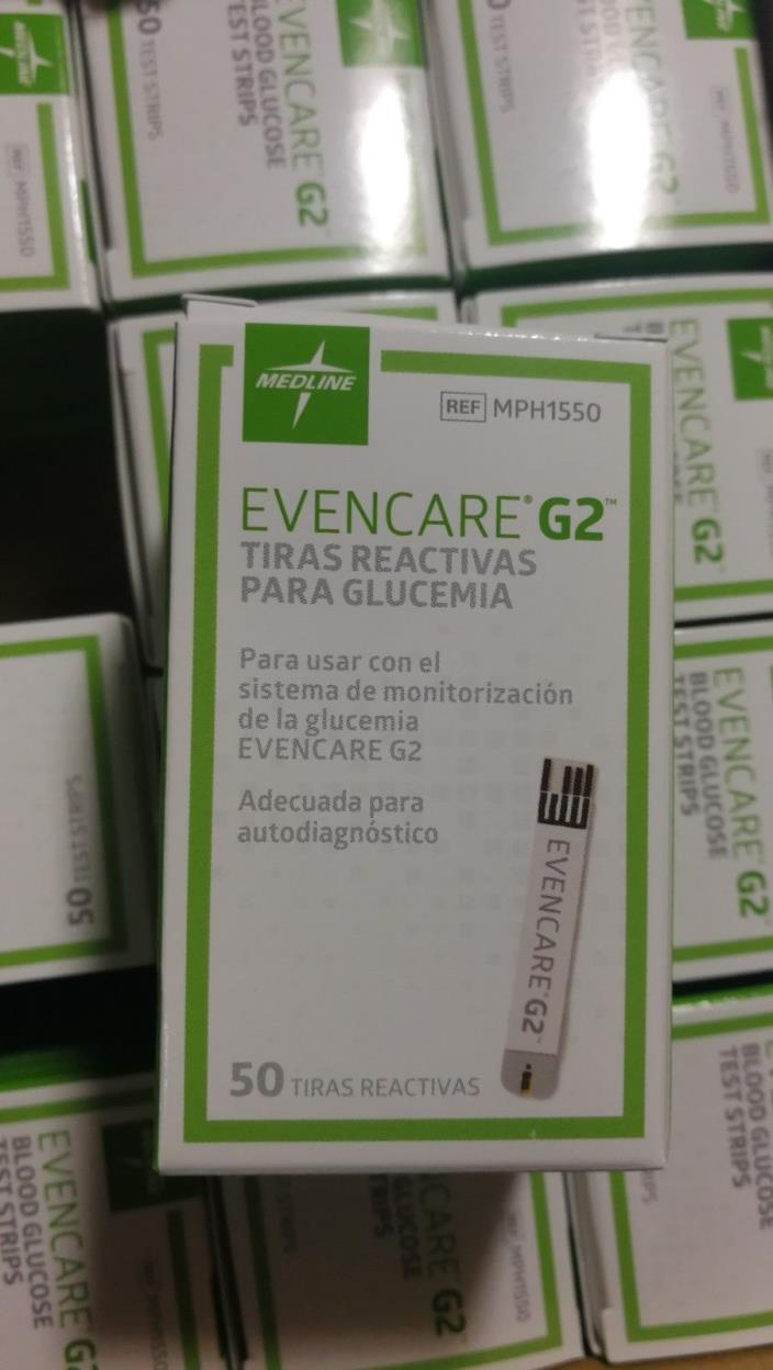 200 Evencare G2 Blood Glucose Test Strips.exp 02/2019 New