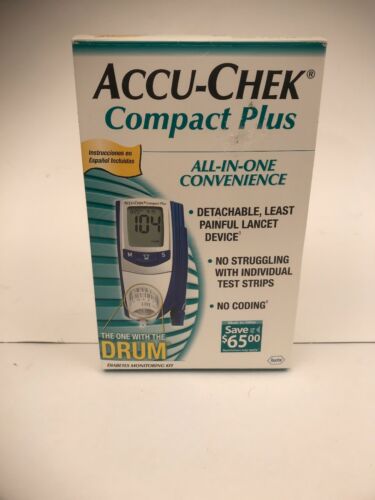 Accu-Chek Compact Plus GT Blood Glucose Sugar Monitor Meter. In box w/ case