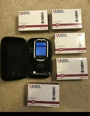 One Touch Verio Flex Blood Glucose Monitoring System Meter w/Case And 500 Lancet