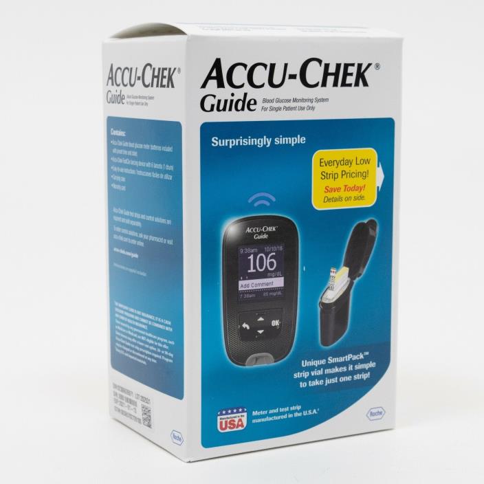 ACCU-CHEK GUIDE Blood Glucose Monitoring System Meter EXP 2020 Brand New