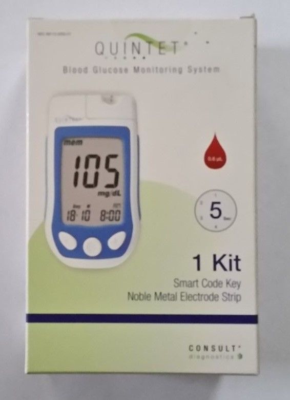 glucose quintet blood monitoring system 5 sec results 1 kit