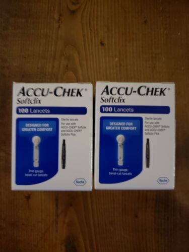 accu-chek lancets 2 sealed boxes of 100ea 200 total exp 6/21 & 8/22