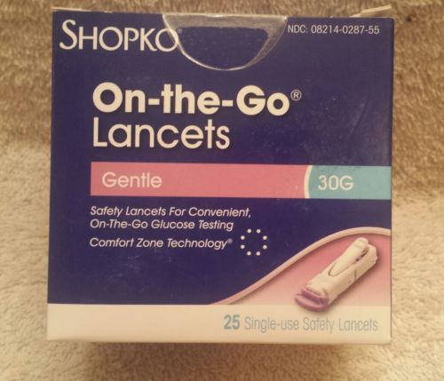 Shopko gentle 30 G Sterile Lancets . New in box. 25 count.