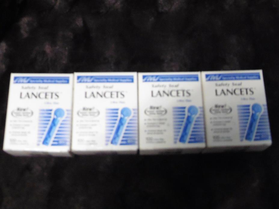 400 Specialty Medical Supplies Lancets Ultra Thin 30G - 4 Boxes of 100 Exp 01/16