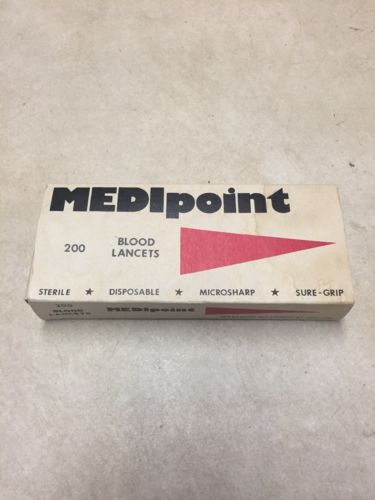 Vintage MEDIPoint Blood Lancets 200 Count USA