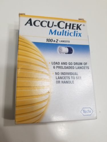 NEW AccuChek Multiclix Lancets 102+2 Lancets exp 03/2019