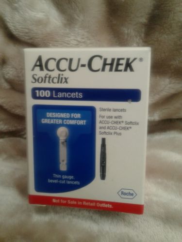 1 New Accu Chek Softclix Lancets 100ct Box all exp year 22 Free Shipping USA