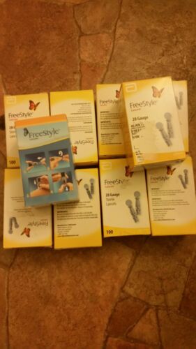1000 Freestyle  Abbott LANCETS FREE  SHIPPING  10 Boxes 100 each - exp 2020